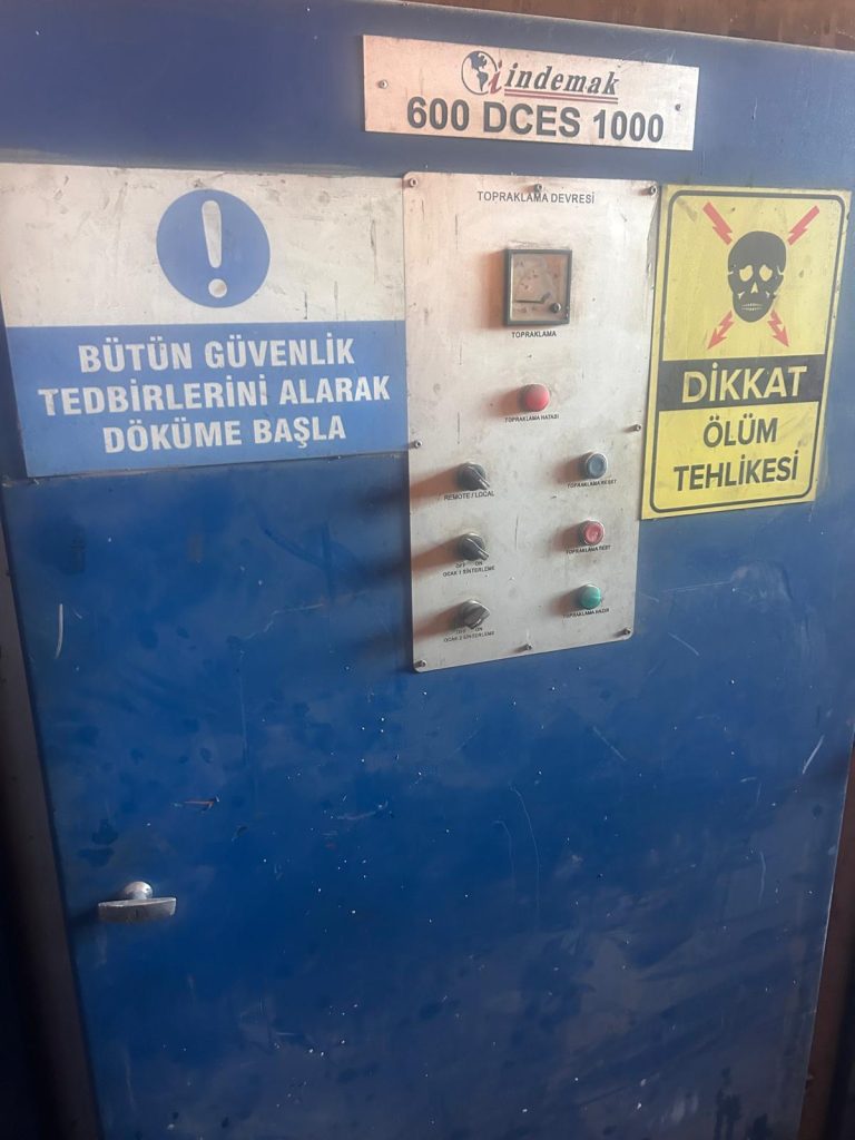 İndemak Duet Power Çift Pota 2×1 Ton İndüksiyon Ergitme Ocağı (Trafo + Soğutma Dahil)